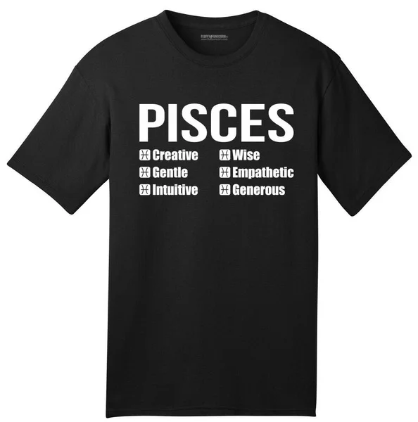 USA Made Pisces Character Traits American T-Shirt Horoscope Birthday Zodiac