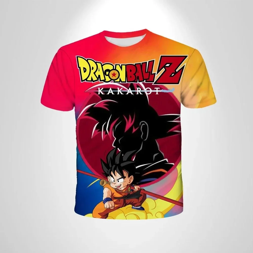 

Новая мужская футболка, футболка с изображением Dragon Ball Z, детская одежда, летняя одежда с короткими рукавами, футболка с аниме-принтом, удобная.