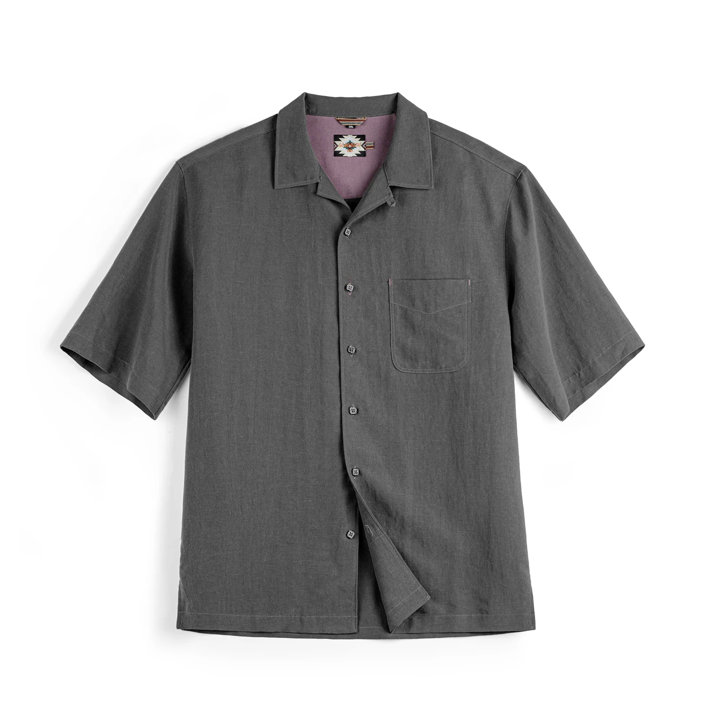 Maden Men's Shirt Lyocell V Collar Short Sleeve Loose Breathable Casual Summer Old Money Style Button Down Top Flower Labels