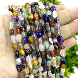 5-8mm Natural Stone Mix Colorful Irregular Crystal Loose Spacer Beads for Jewelry Making Diy Bracelet Charms Accessories 15''
