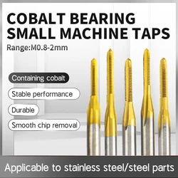 TIN 성형 탭 포함 HSSE 기계 나사 나사 탭, M0.8, M0.9, M1.0, M1.5, M2.0, M1.3X0.3, M1.6X0.35, M1.9X0.4