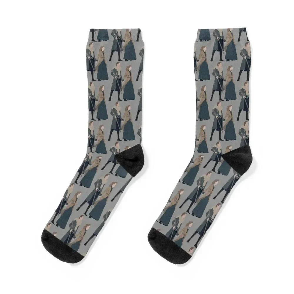 Outlander - Jamie and Claire Fraser Socks new in's Crossfit Socks For Women Men's