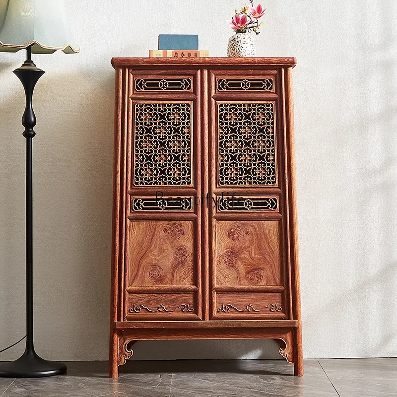 

LXMing-style Sihe Ruyi rounded corner cabinet full hedgehog red sandalwood multi-functional storage cabinetSSS
