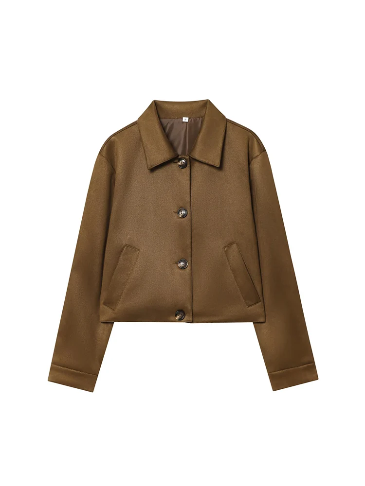 Retro Jassen voor Vrouwen Herfst Winter Zachte Warme Bovenkleding 2023 Nieuwe Casual Woon-werkverkeer Stijl Jas Vrouwelijke Mode Korte Jas