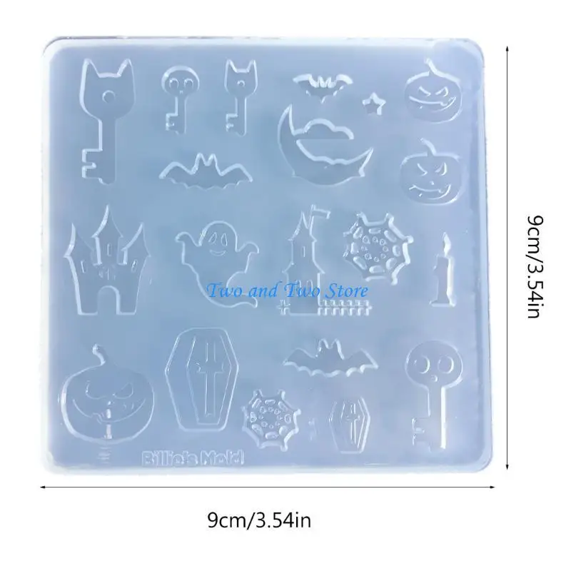 HX6F Halloween-Themen-Silikonform, vielseitige Skelett-Anhänger-Form, Ornament-Form