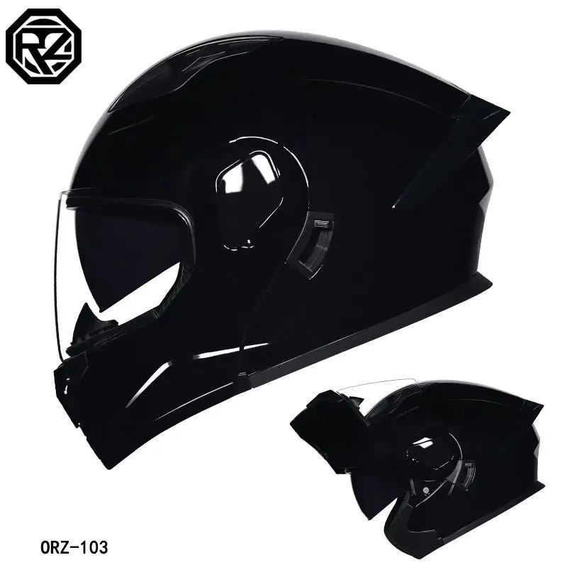 Orz motos accesorios skuter elektrikli kask naklejki zapewniające moto z Chin kontynentalnych kaski Unisex pełna twarz kropka Abs