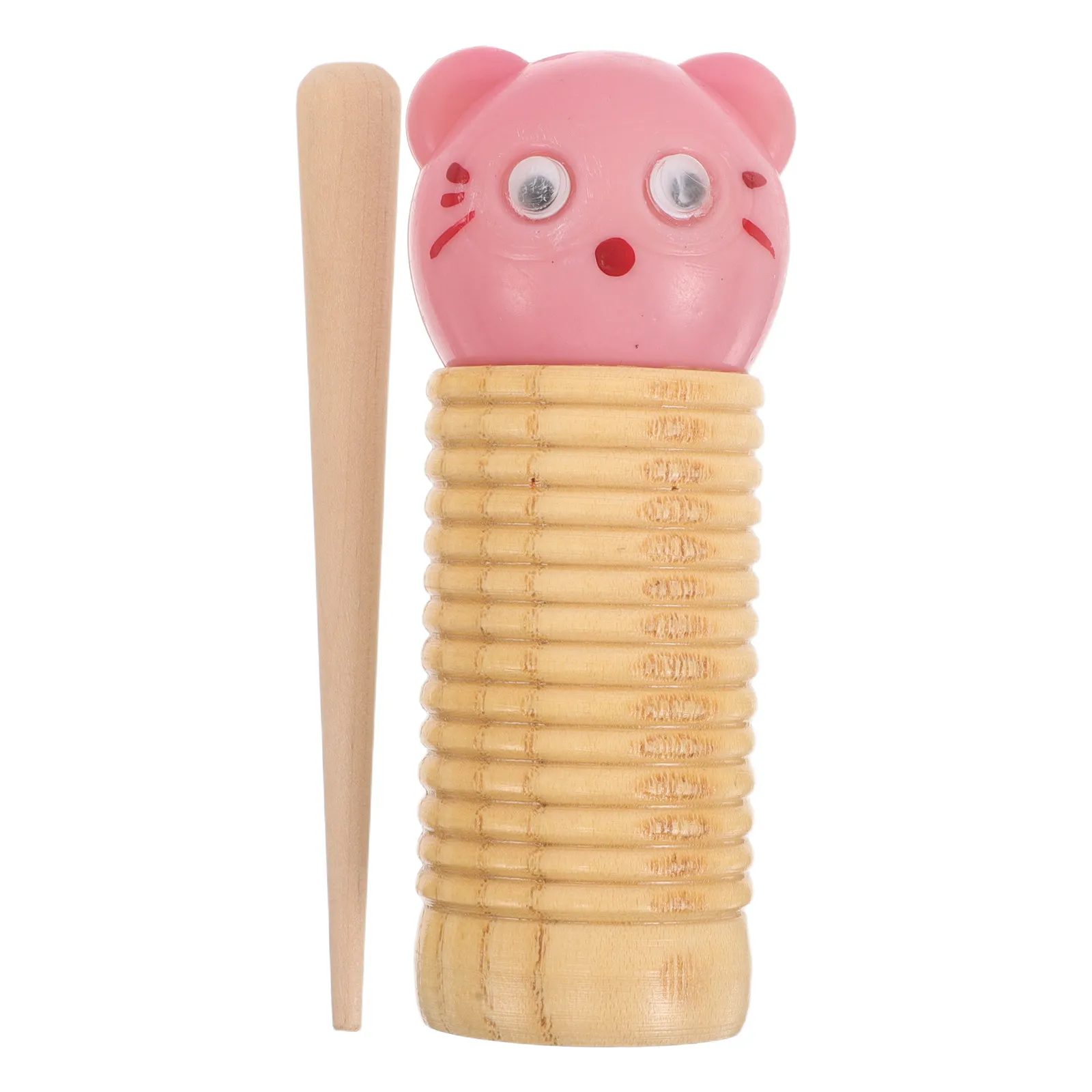 Wooden Guiro Scraper Percussion Instrument for Kids Music Education and Rhythm Training