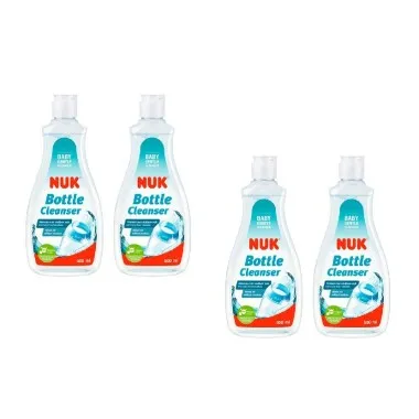 Detergente biberones NUK pack ahorro 4x500ml natural sin perfume