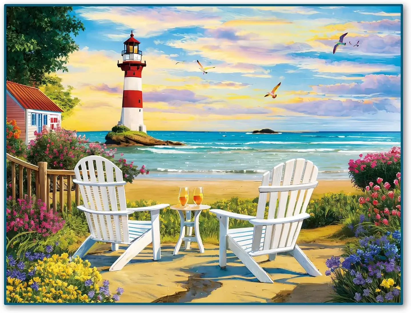 

Jigsaw Puzzles for Adults 1314/520/120pcs Coastal Sunset Wooden Puzzles for Gameroom Bedroom Home Decor Birthday Party Gift