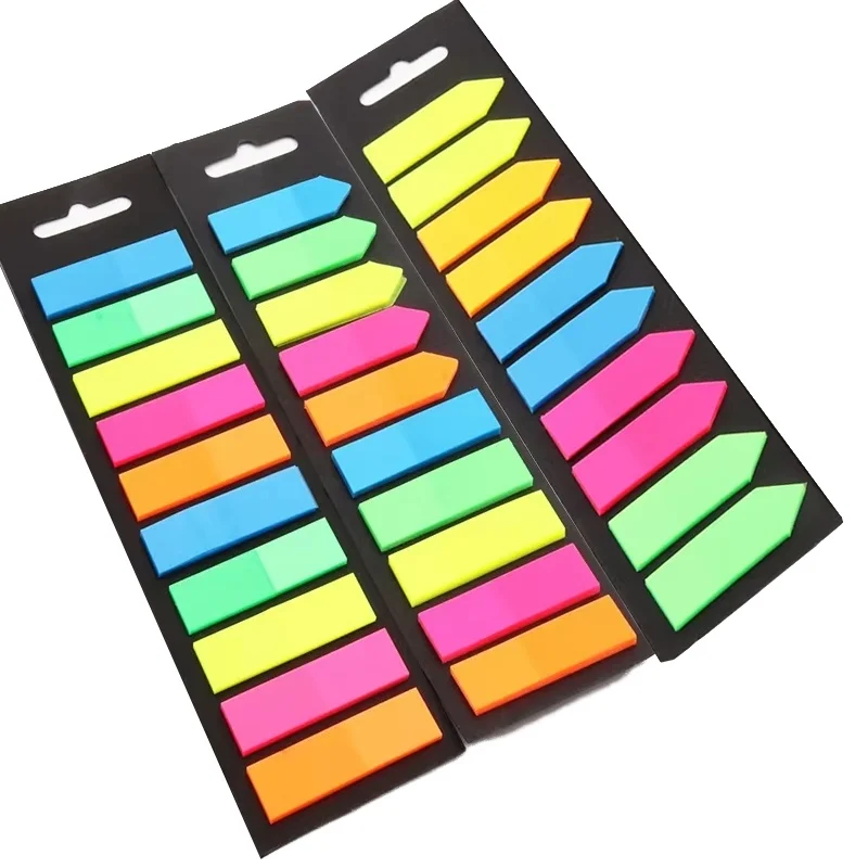 

200Pcs Color Translucent Index Stickers Color Classify Bookmarks Stationery Memo Pad Notebook For Student School Office Supplies