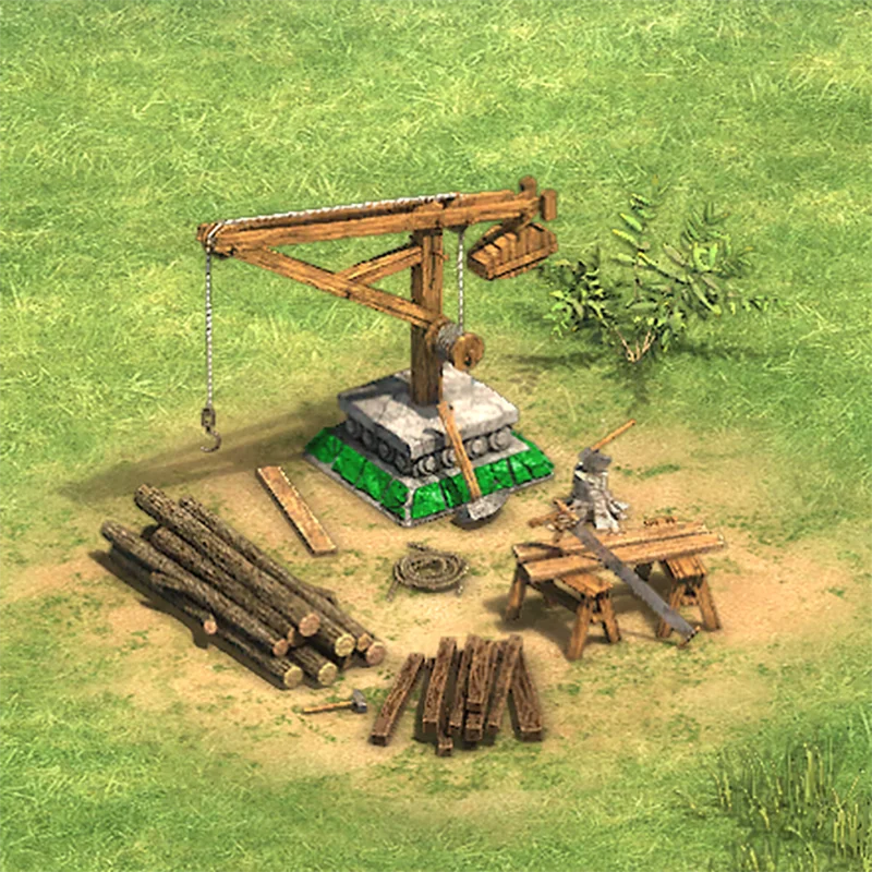 Mittelalterliche Burg Moc Bausteine Modulares Age Of Empires - Lumber Camp Technologie Blöcke Weihnachten DIY Spielzeug Bau Geschenke
