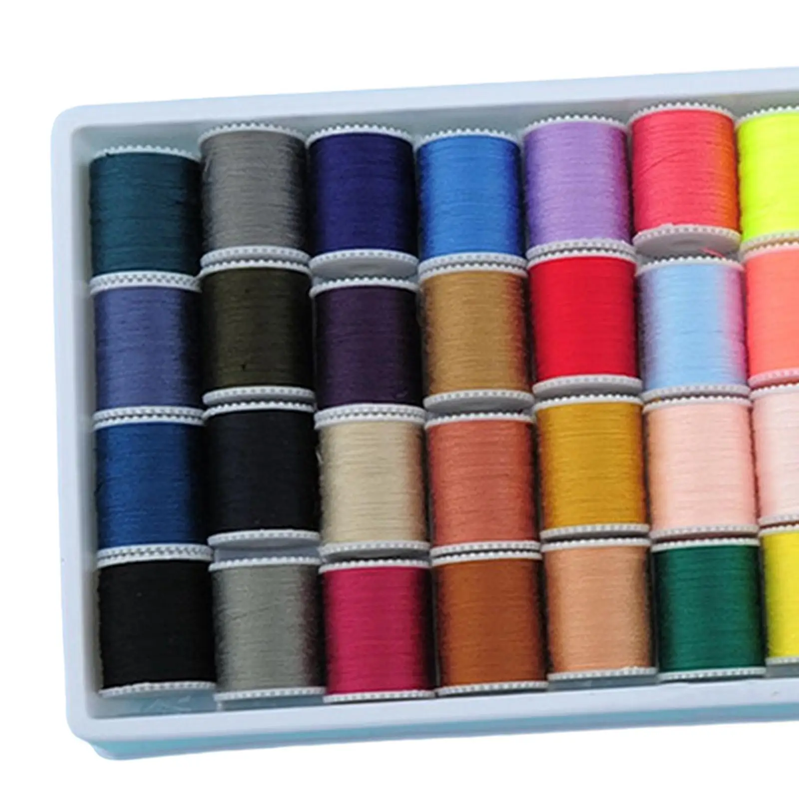 Polyester Sewing Thread Kit Multi Color Spools and Bobbins Set for Household Hand Sewing Machine Projects