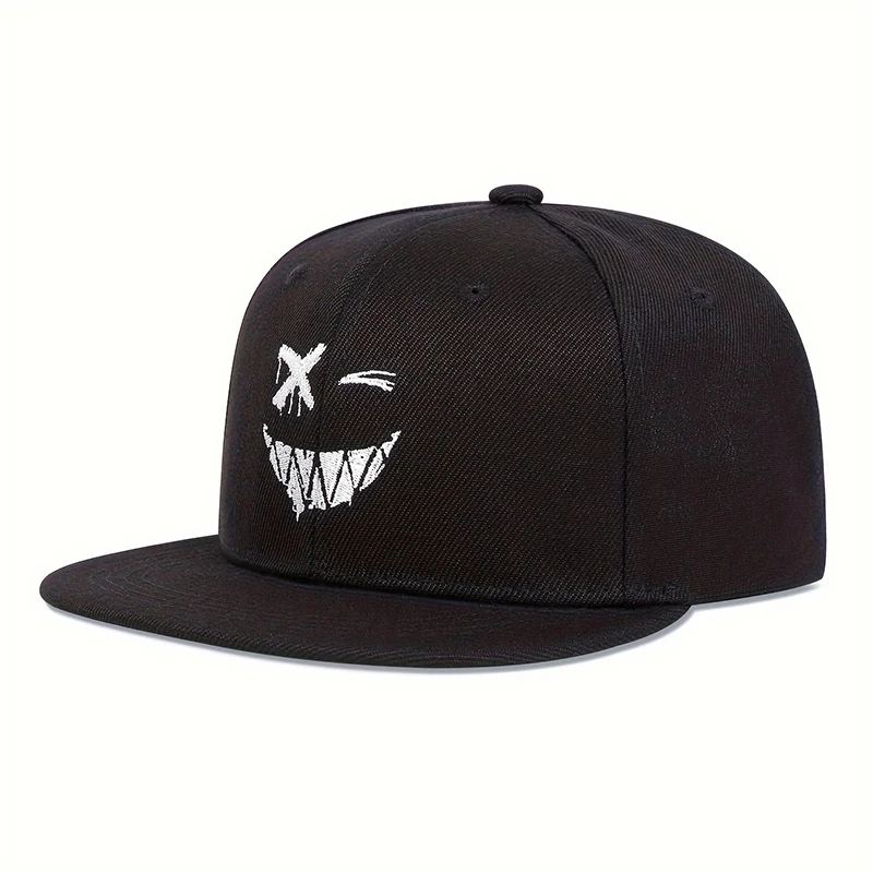 Bambini XX Volto sorridente Ricamo Berretti da baseball Cappelli hip-hop Primavera Autunno Cappelli casual regolabili per esterni Ragazzo Ragazza Trave