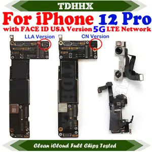 Bilashmart Working Well Mainboard iPhone 12 Pro Motherboard 512GB 256G CleaniCloud with Face ID Main Logic Board Ok