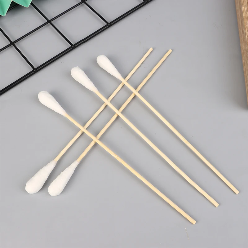 

20pcs 20cm Women Beauty Makeup Cotton Swab Big Head Buds Make Up Wood Sticks Nose Ears Cleaning Health Care