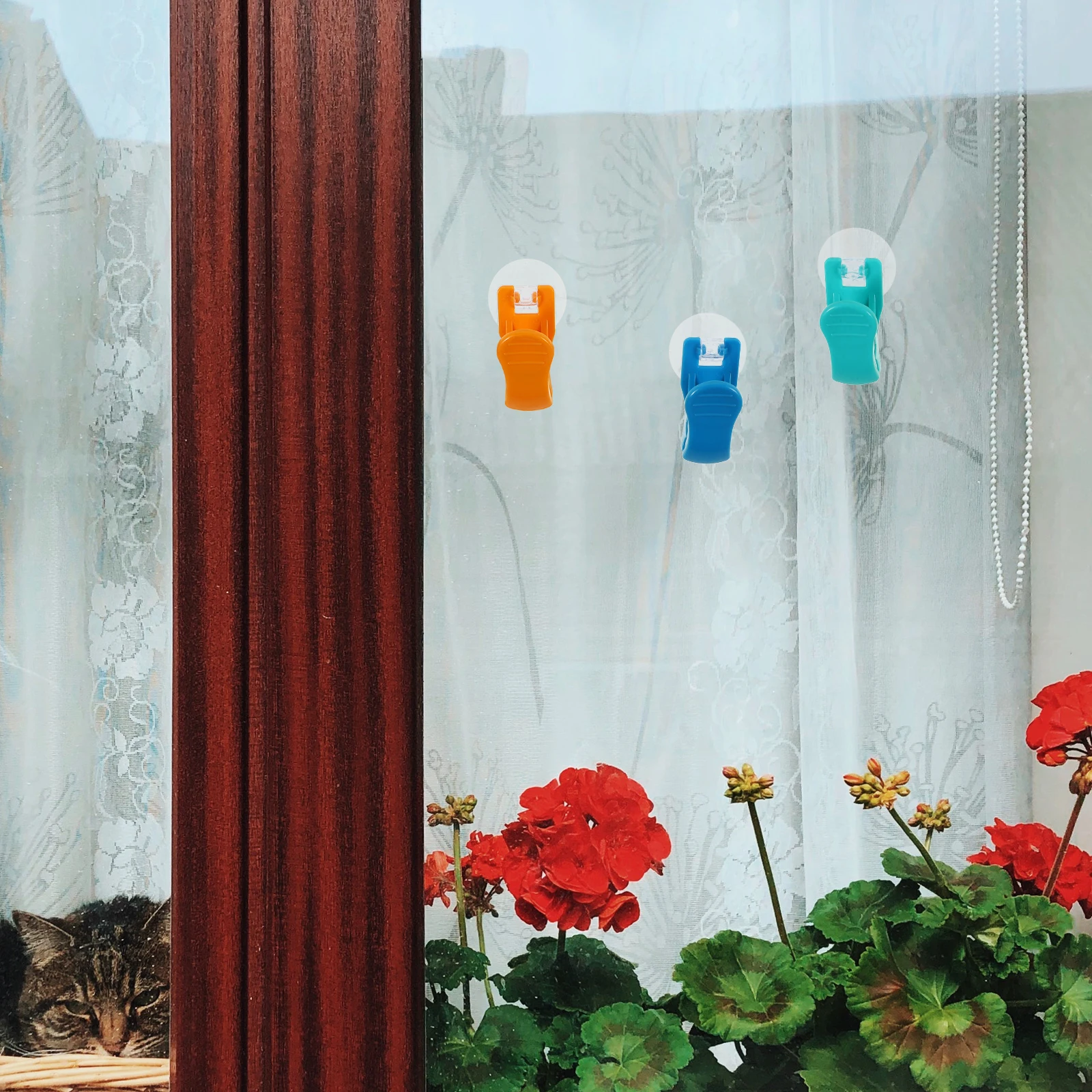 

4pcs Multifunctional Hooks Suction Cup Clips for Kitchen Bath Towel Holder Plastic Double Purpose Reusable Clamps Storage