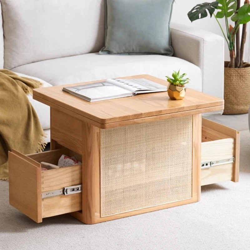 Storage Nordic Coffee Table Small Simple Cute Balcony Wood Mobile Side Table Mini Modern Minimalist Mesa Auxiliar Home Furniture