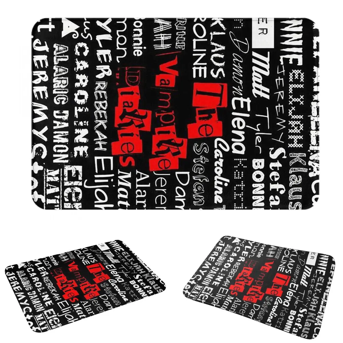 The Vampire Diaries Damon Salvatore Non-slip Doormat Floor Mat Sand Scraping Carpet Rug for Kitchen Entrance Home Room Footpad