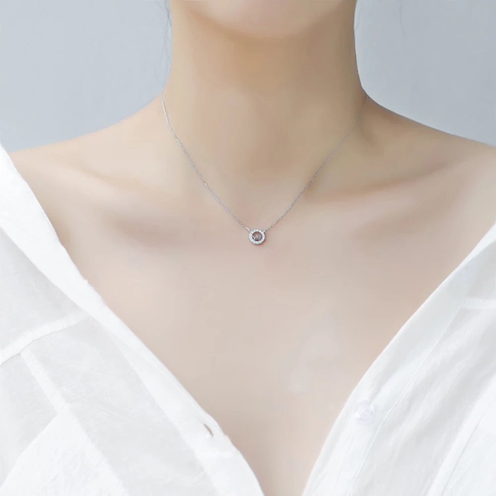 

Универсальное ожерелье из серебра 925 пробы с круглой подвеской в виде короны, женские эстетические украшения, подходящие для повседневного ношения и специальных мероприятий, отличный подарок