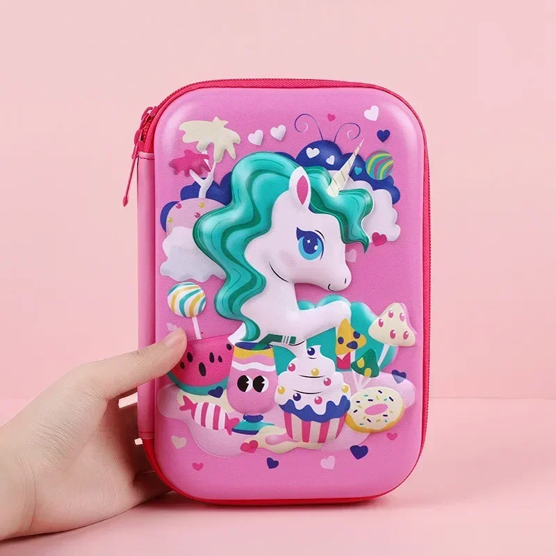 Children\'s Cartoon Pencil Cases Large Cartoon Animal Pencil Case Crayon Stationery Bag Gift for Kids Back To School