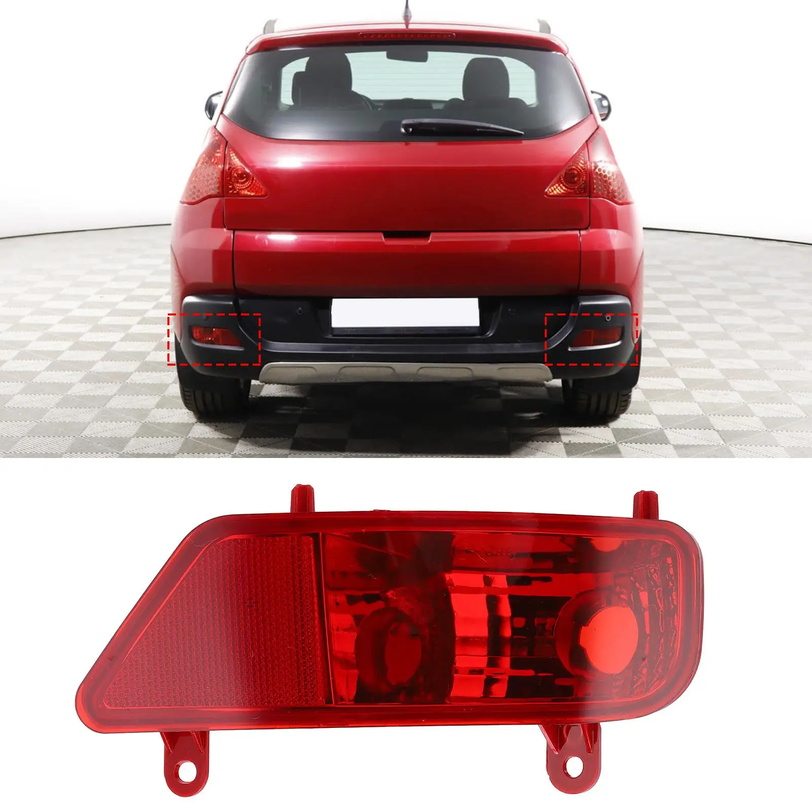 Reemplazo del conjunto de luz antiniebla trasera roja para 3008 2009 2010 2011 2012 2013 2014 2015 2016 accesorios de coche