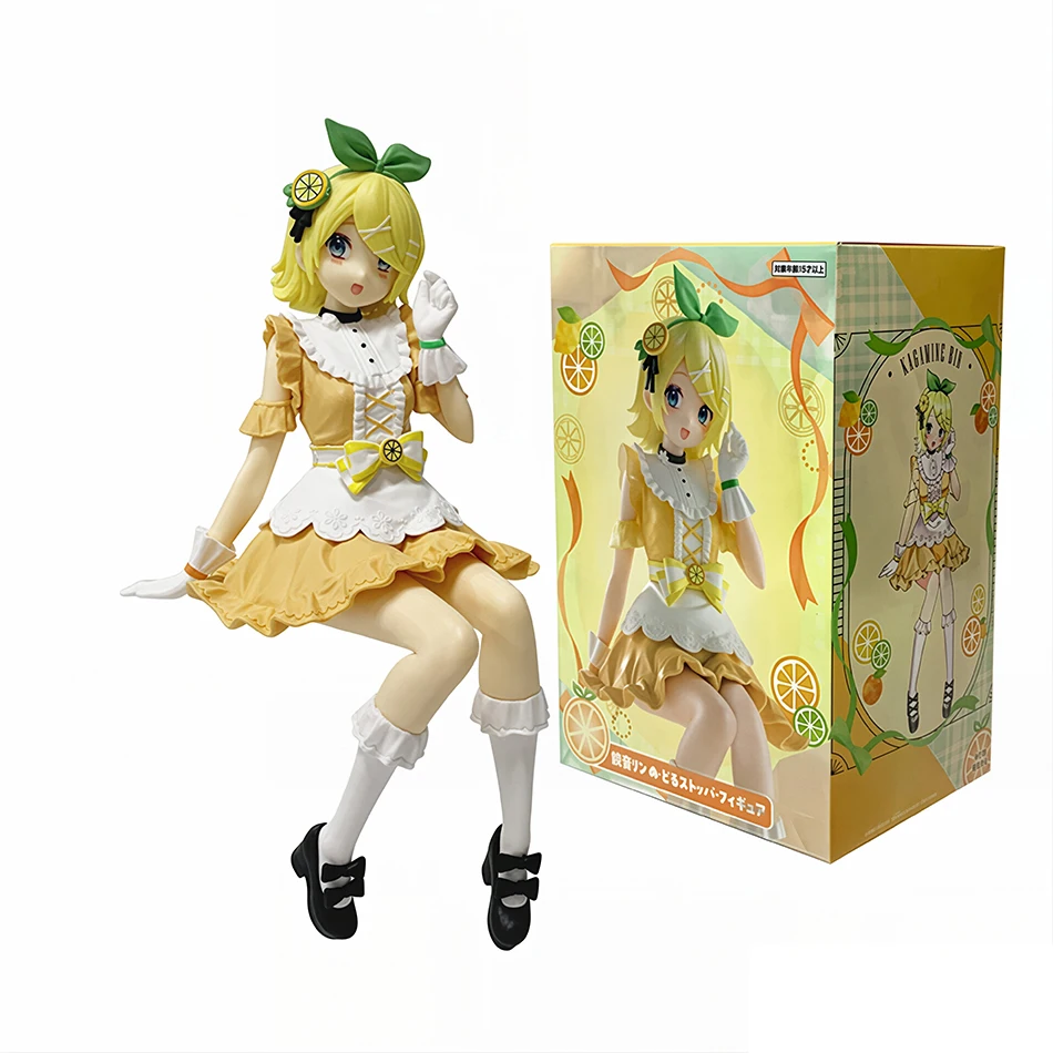 Anime Kagamine Rin Hatsune Miku Action Figure Model Toys Cute Action Model PVC Collection Desktop Accessories Gift Toys