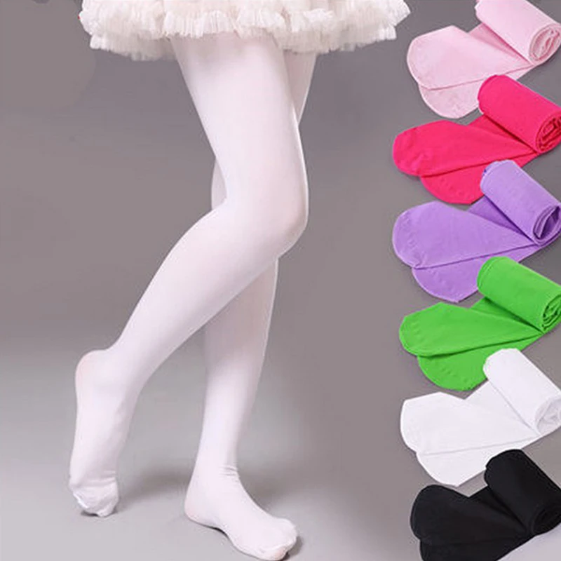 Collants de Ballet en Velours Blanc pour Fille, Bas de brevProfessionnels pour Enfant