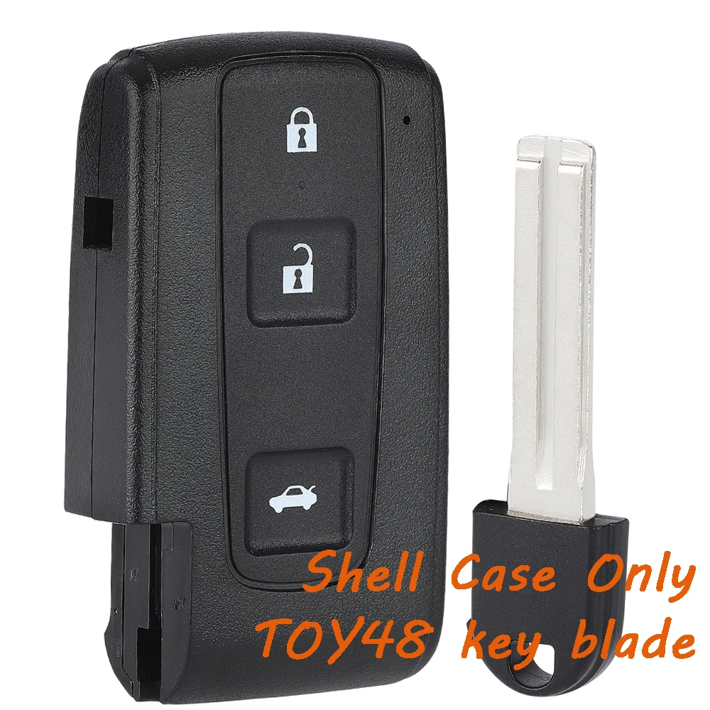 

KEYECU TOY48 Remote Key Shell Case for Toyota Prius Corolla Verso Crown Uncut Blank Key Blade