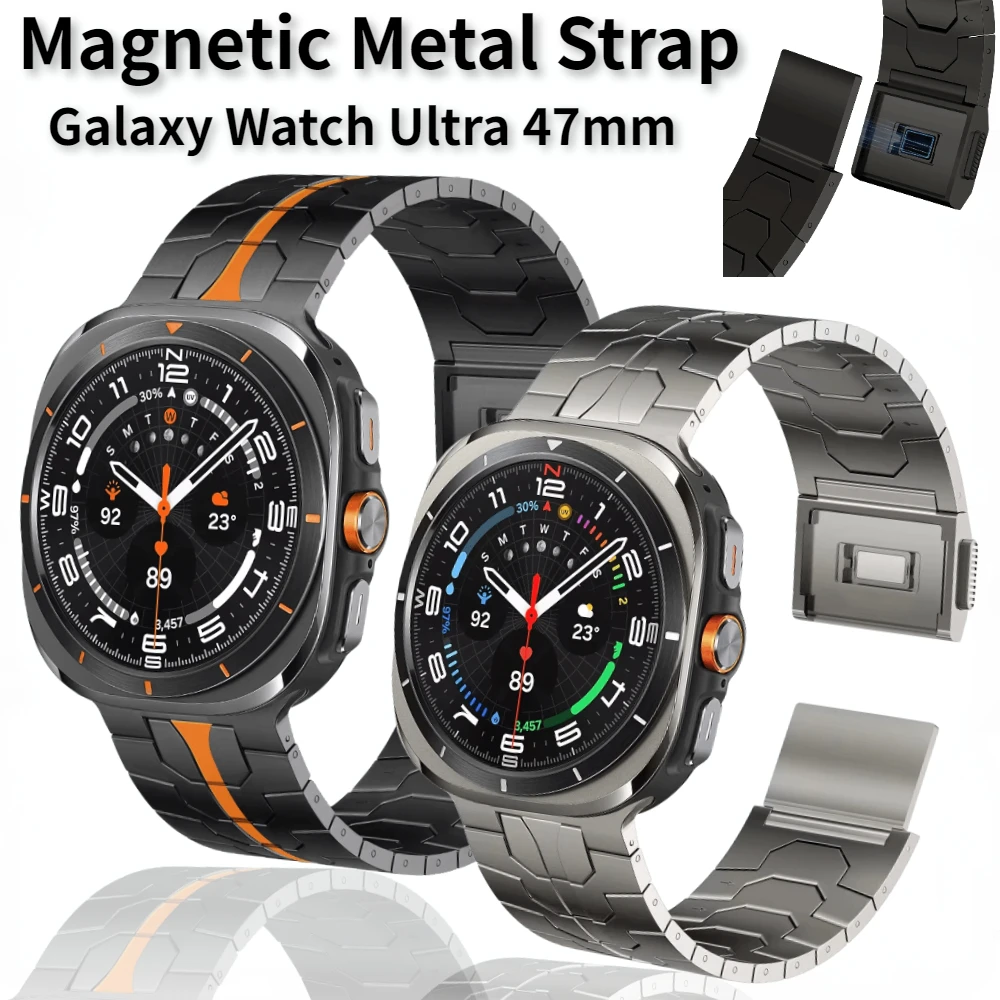 

Magnetic Metal Strap for Samsung Galaxy Watch Ultra 47mm Comfortable Bracelet Wristband Galaxy Watch Ultra Correa Accessories
