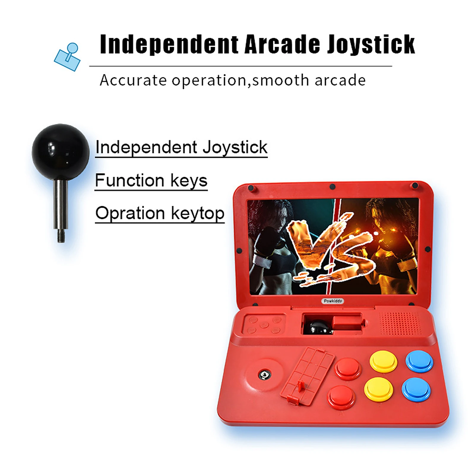 Powkiddy A13 Video Game Console 10 Inch Large Screen Detachable Joystick HD Output Mini Arcade Retro Game Players