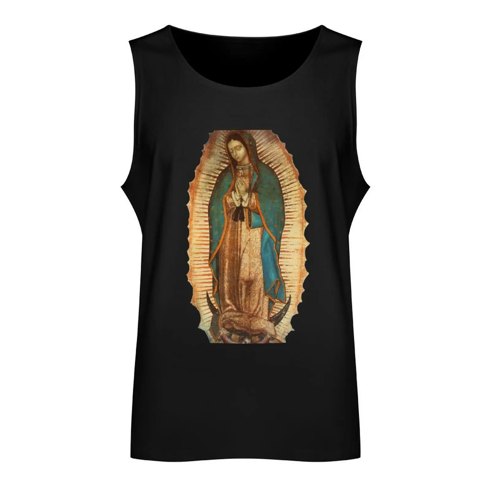 Our Lady Virgen De Guadalupe Virgin Mary Tank Top Vest male top Men's clothing brands Body man