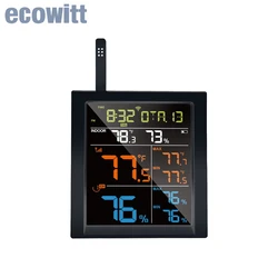 Ecowitt wn1820 _ c Console di visualizzazione della stazione meteorologica, Display LCD da 4.9 pollici con termoigrometro integrato, sensore barometro