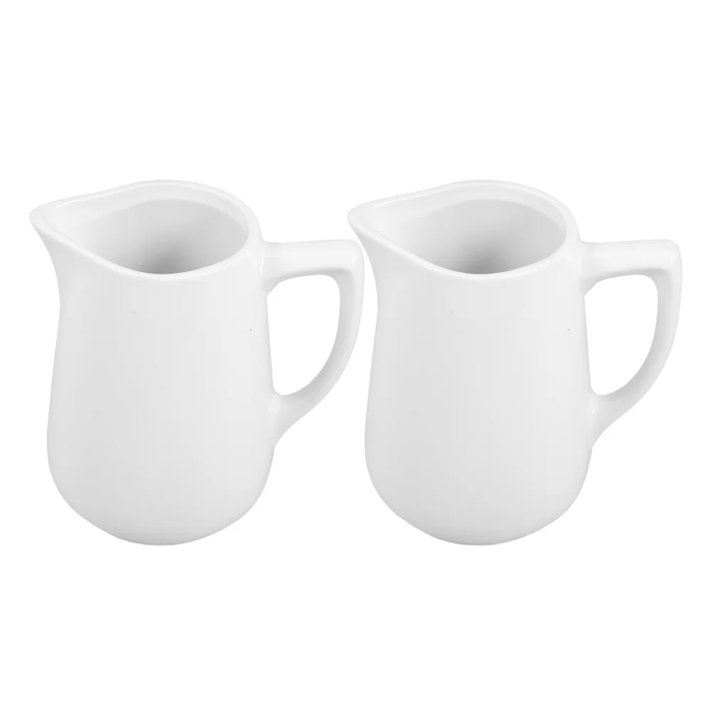 

2 Pcs Ceramic Milk Jug Coffee Server Steak Sauce Pitcher Mini Creamer Ceramics Small Pitchers Cup