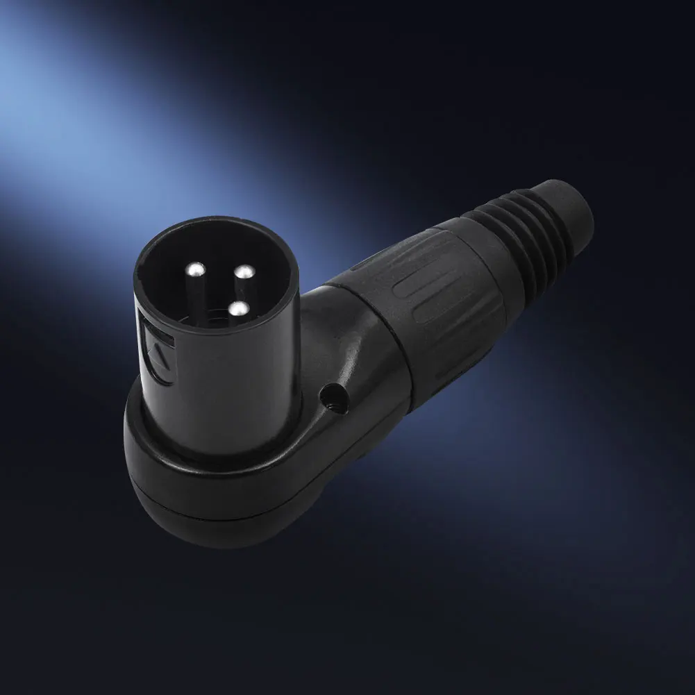 3Pin XLR الزاوية اليمنى موصل ذكر أنثى Micphone التوصيل الصوت كابلات الموصلات الزاوية اليمنى 90 درجة سلك الصوت موصل