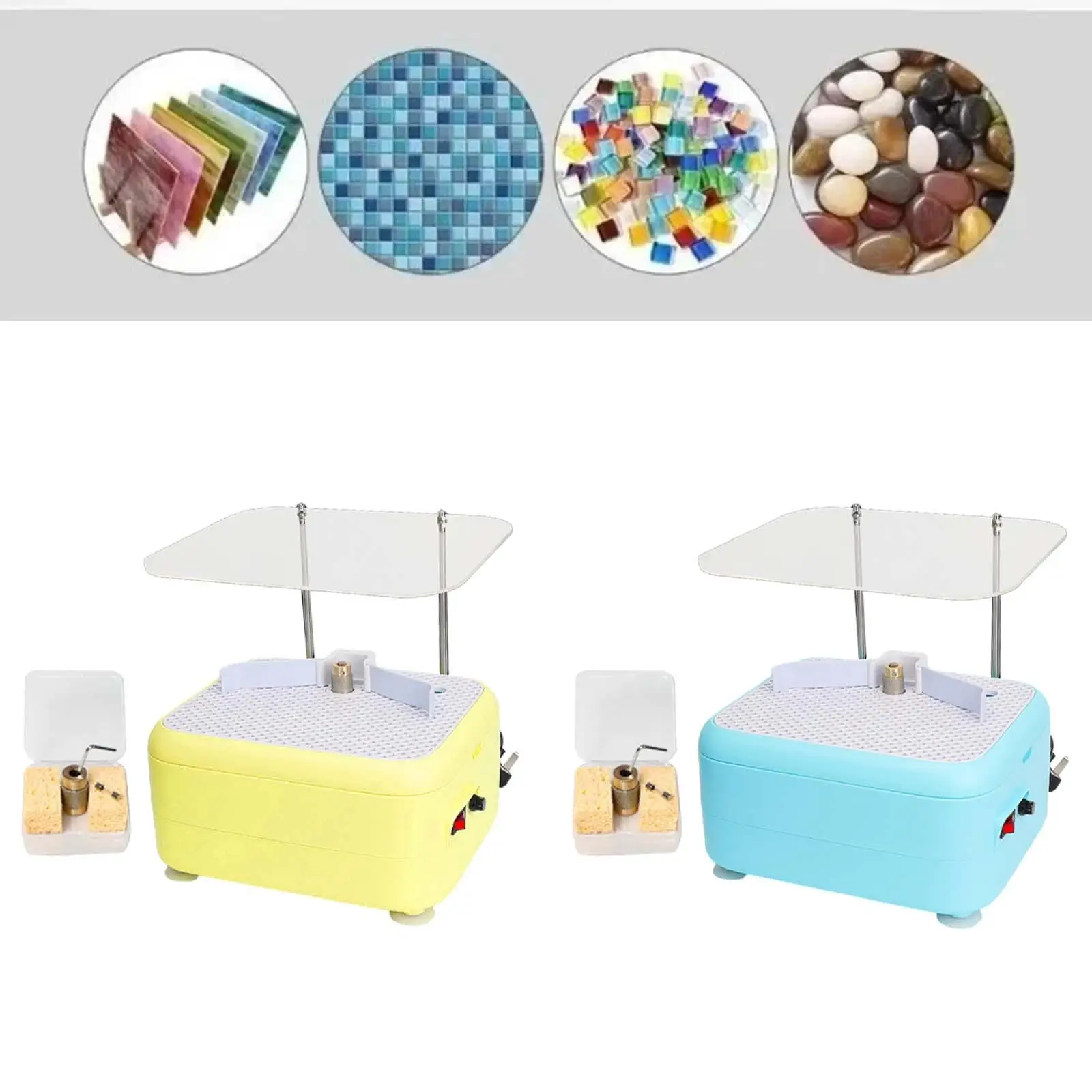 Stained Glass Grinder Glass Edge Grinder Small Glass Grinding Machine for Hobby Shell Ceramic Stone Small Grinder Tool for Glass