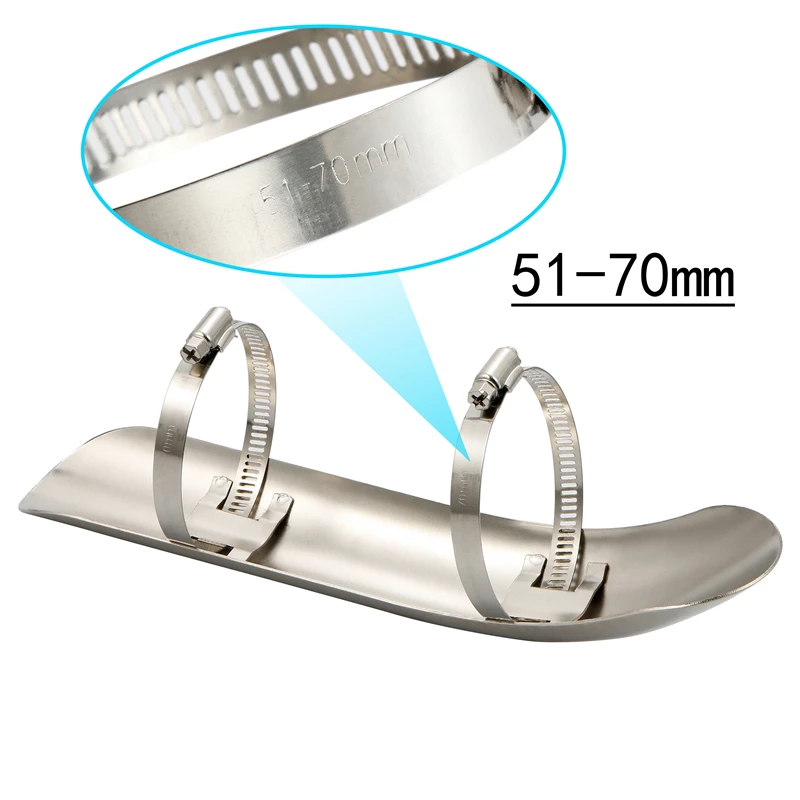 1 Set Motorcycle Muffler Pipe Anti-Hot Decor Guard Protector for Harley Custom Chopper Universal Exhaust Pipe Curved Heat Shield