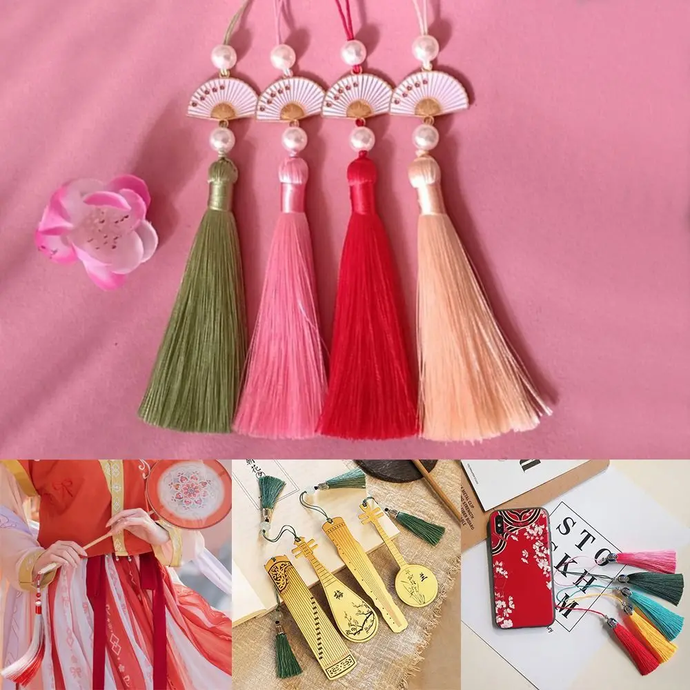 Fashion Lucky Bookmark Tassels Lanyard Blessing Tassel Car Keyring DIY Crafts Phone Pendant Chain Beaded Chain