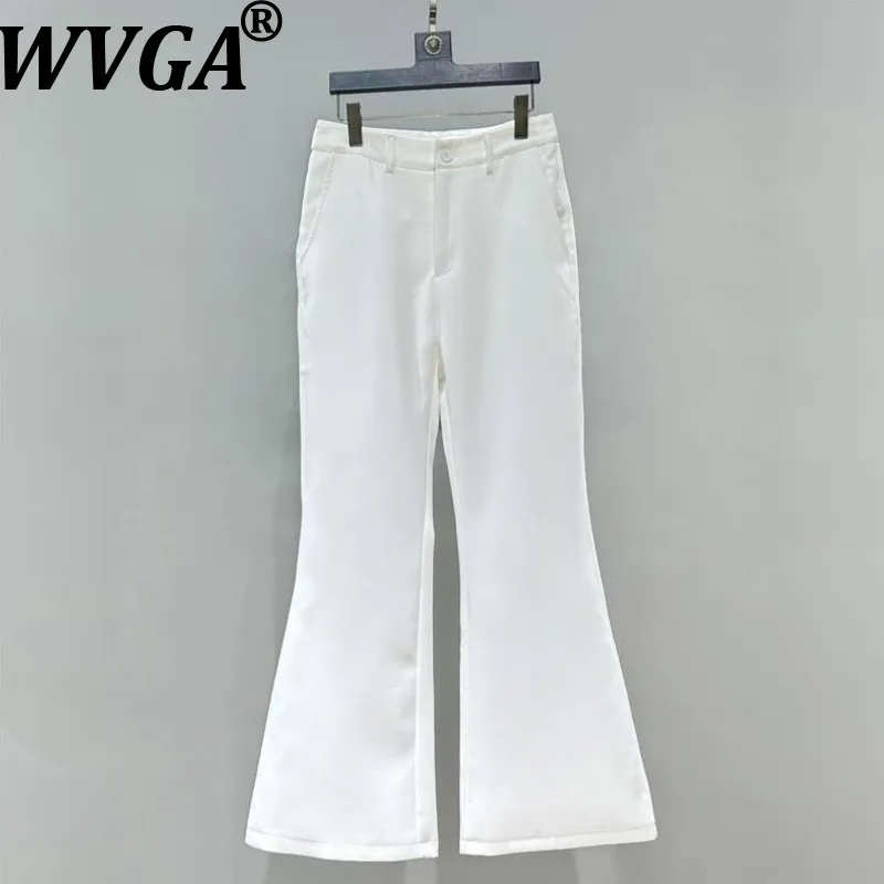 

WVGA Spring Autumn New Man Tide Flared Trendy Design Pocket Straight Niche Chic Casual Zipper Wide-Leg Suit Pants Ins Y2K W13836