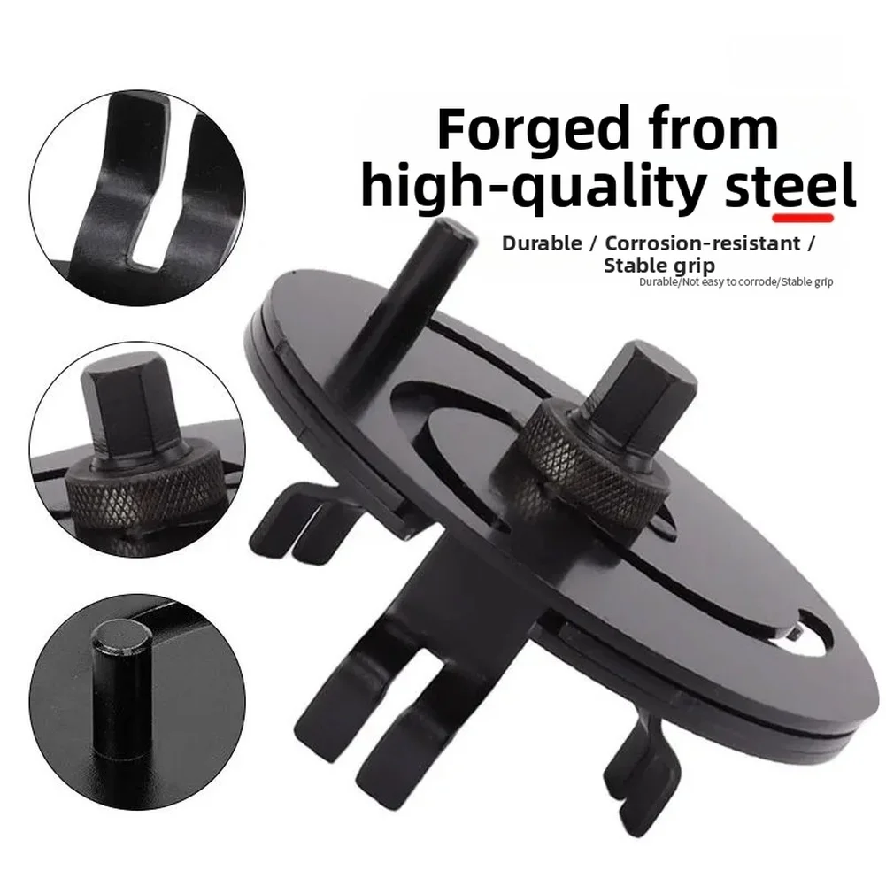 

Регулируемый автомобильный ключ для крышки топливного бака, подходит для крышек от 87 до 170 мм, хромованадиевая сталь, простой в использовании для автомобилей