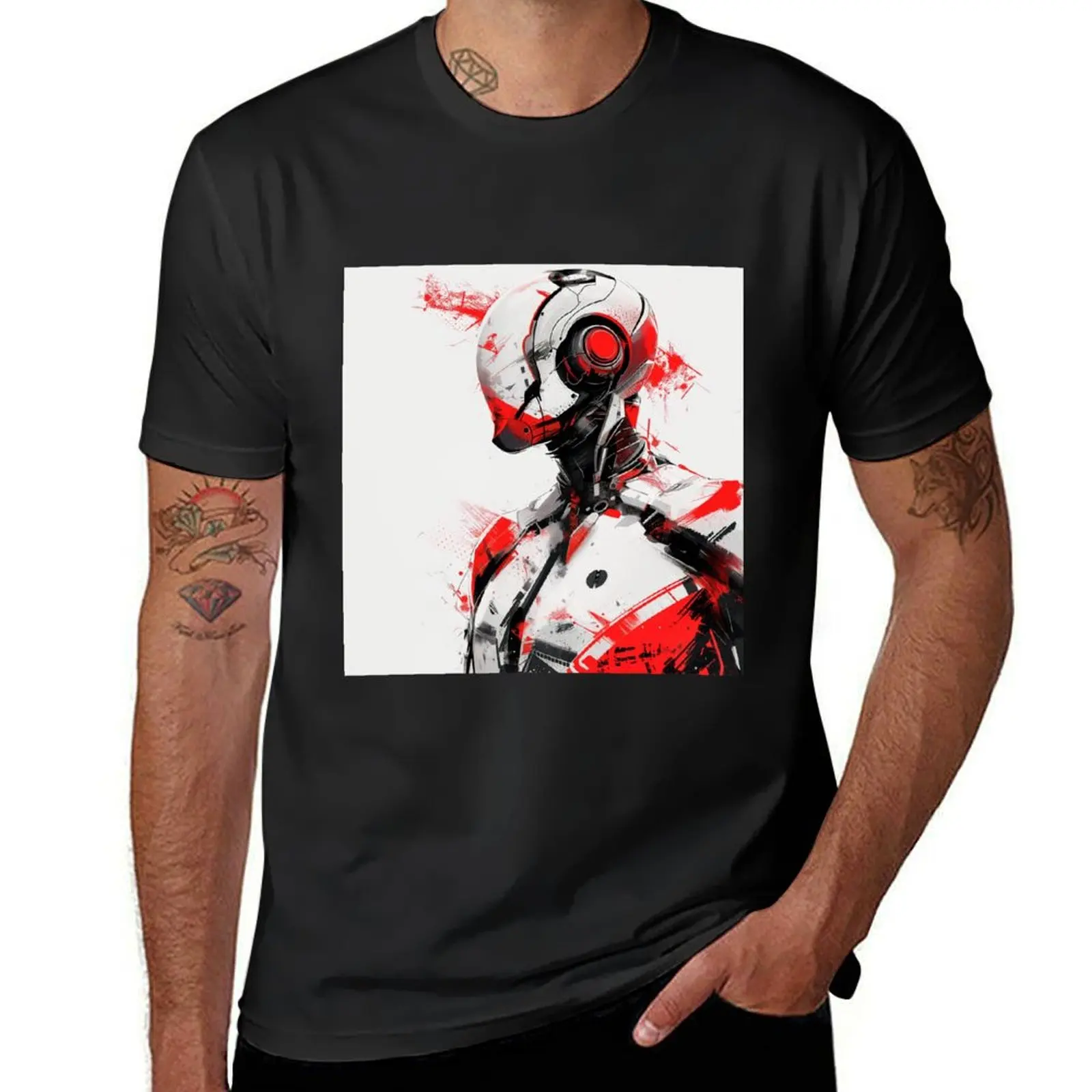 

Futuristic Cyborg v2 T-Shirt sublime oversizeds heavyweights mens workout shirts