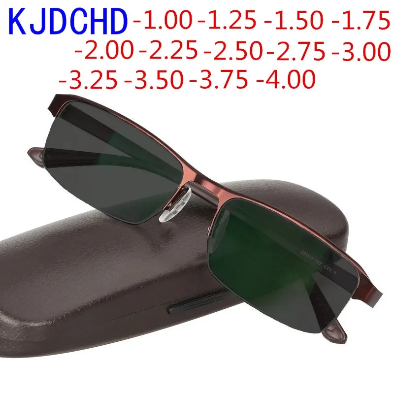 2024 New Titanium Business Occhiali Da Sole Fotocromatiche Occhiali Uomini Donna Studente Finito Miopia Eyewear -1.0 To -4.0