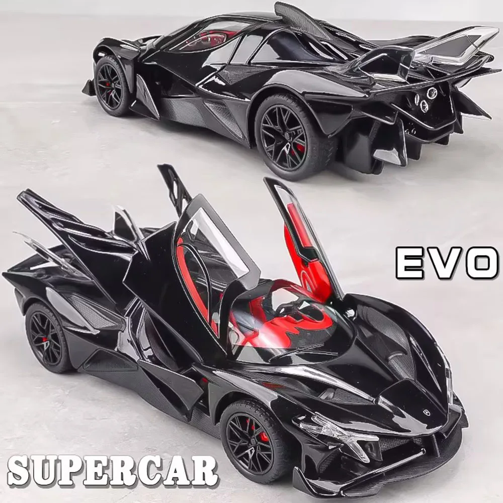 1/24 مقياس أبولو EVO سبيكة سيارة رياضية نموذج معدني دييكاست لعبة صغيرة مع التراجع الصوت ضوء المركبات الأولاد هدية عيد ميلاد