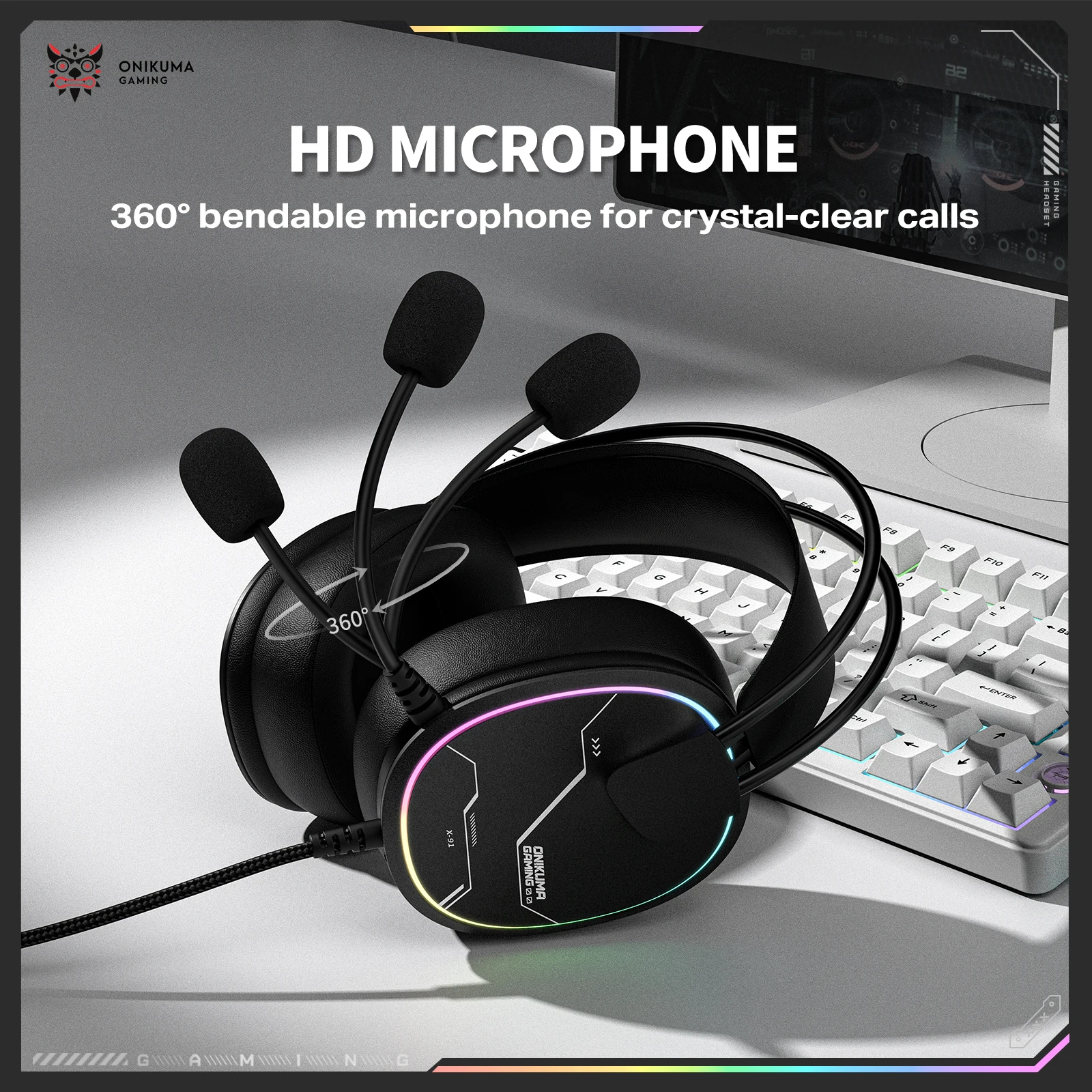 ONIKUMA X91 Wired Gaming Heads - Wired Earphone Mic 评论和价格