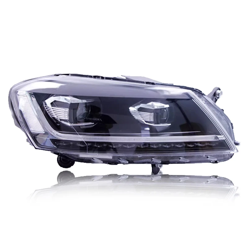 For Volkswagen Passat B7 Headlight 2012-2016 Passat European LED DRL Hid Headlight Angel Eye Dual Xenon Beam Accessories