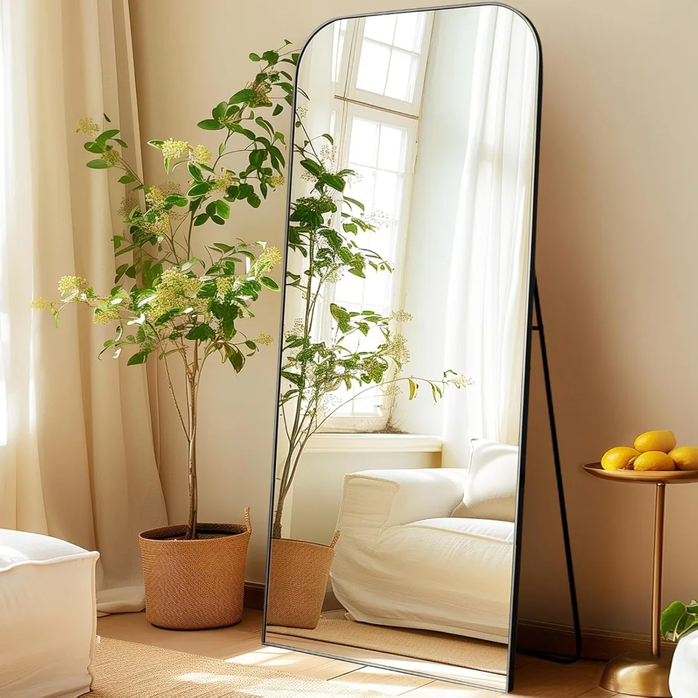 

Floor Mirror, 71x26 Arched Freestanding Full Body Mirror with Stand, Hanging or Wall Mounted for Living Room, Bedroom