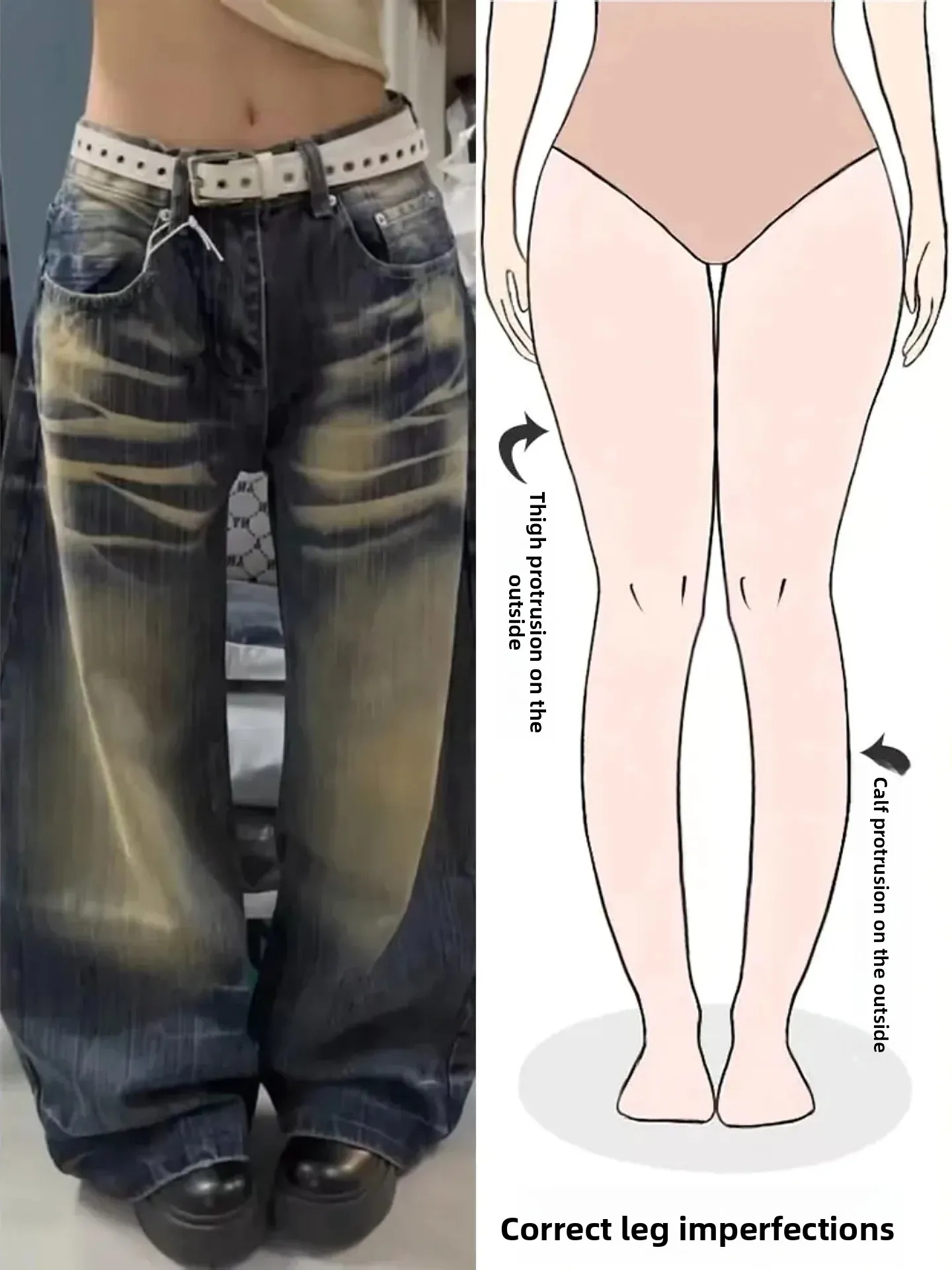 

Женские джинсы с широкими штанинами в стиле ретро, с эффектом потертости, новая весенняя коллекция, модель с изогнутым кроем, с высокой талией, прямые, повседневные