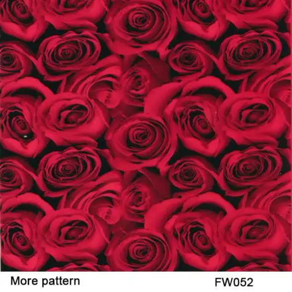 FW052-3  Decorative Material 10 Square Width 0.5m Pink Rose Flower Patterns Water Transfer Printing Film