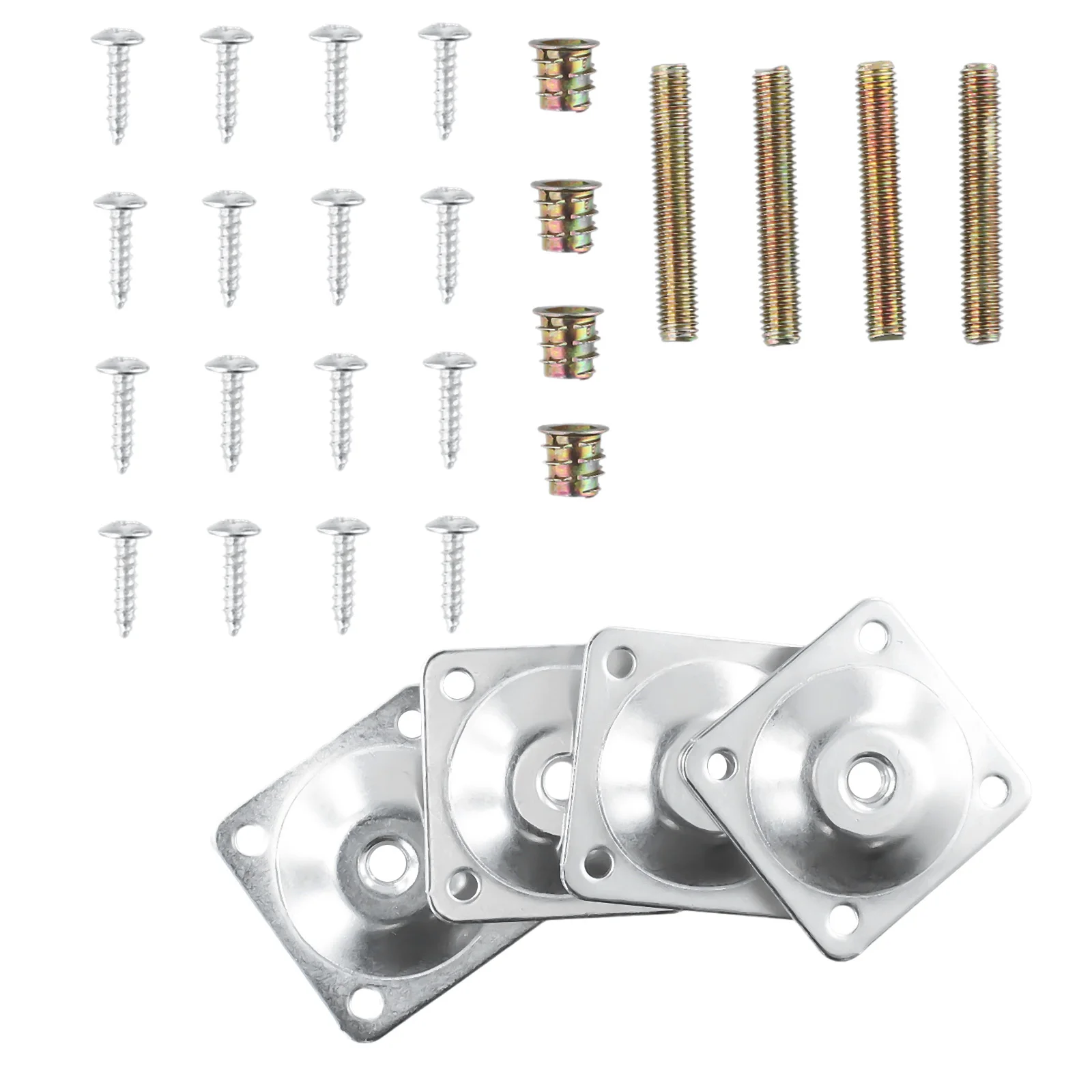 Furniture Parts Fixing Mounting Plates Set Household 4×Leg Fixing Mounting Plates Level Accessories Heavy Duty