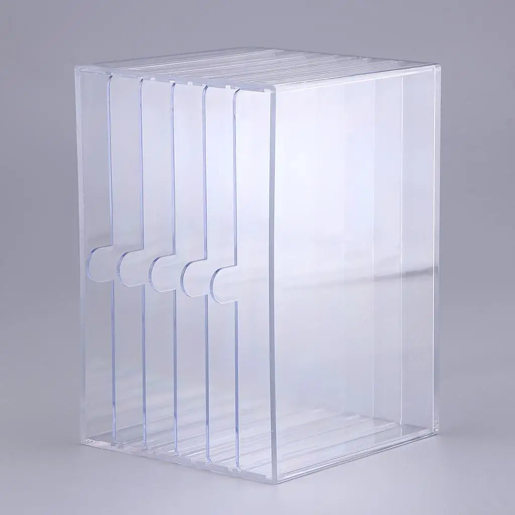 Acrylic Clear Box Nail Tips Stand Holders Acrylic Long Clear White Practice Stand Display Manicure Tools