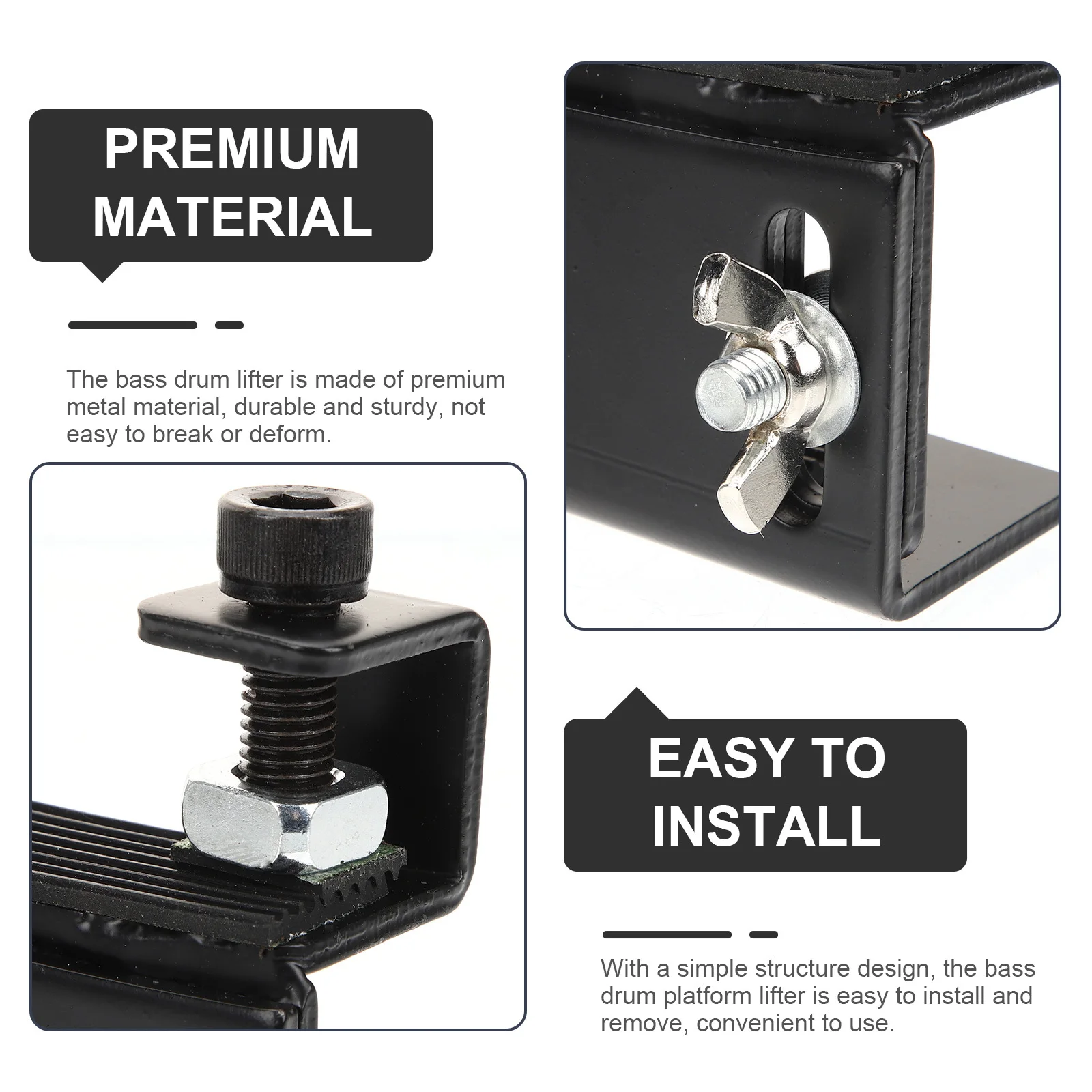 

Bass Lifter Metal Adjustable Drum For Most Bass Drums Drum Set Platform Lifter Percussion Accessory